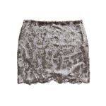 Akira  Chicago Red Label Gold Sequined Scalloped Hem Mini Skirt Photo 2