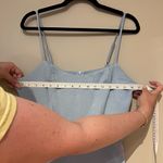 Amazon Danica Baby Blue Silk Sleeveless Midi Dress Photo 9