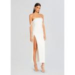 retrofete Abilene Beaded Off The Shoudler Maxi Dress White Womens Size Small Photo 1