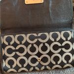 Coach Vintage  Wallet Black Signature Buckle Trifold Jacquard Leather Photo 3