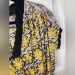 Anthropologie Free People Leilani Purple and Black Mixed-Print Crop Top Photo 3