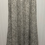 CHAPS  Olive Green and Cream Polka Dot Women's Maxi Skirt Sz M boho Photo 0