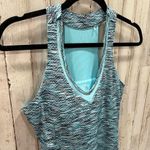 Mondetta Performance Gear MPG Blue Space Dye Dress Shelf Bra Athletic Pockets Photo 2