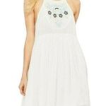 Entro  Boho Floral Mini Dress White Size Medium NWT Photo 1