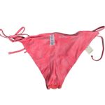 Aerie  Embroidered Tie‎ Cheekier Bikini Bottom in Strawberry M NWT Photo 2