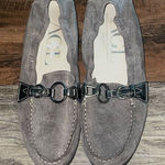 AGL Attilio Giusti Leombruni Metallic Suede Loafers Gray Size 6.5 Photo 0