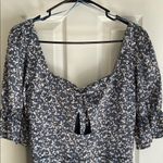 Altar'd State  Blue and White Tie Front Floral, Cottagecore Jumpsuit Photo 1