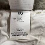 Off-White  Shorts Womens 26 Green Flower Embroidery Cargo Streetwear Military Photo 5