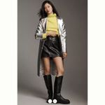 Pilcro Anthropologie  Bombshell Faux Leather Mini Skirt Photo 1