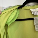 Cache Vintage  Gold Label Lime Green Open Front Lightweight Cardigan Size 10 NWT Photo 1