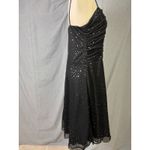 Taboo Vintage Y2K  Black Ruched Glitter Mesh Party Prom Dance Dress 12/14 Photo 10