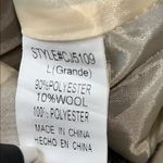 Crescent  Ivory and Charcoal Plaid Bomber Jacket with Faux Fur Collar Photo 10