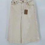 Boden USA Boden High Rise Culotte Jeans Women 26 Cream Wide Leg Crop Cotton Nautical NEW   Photo 0