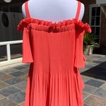 cupio NWT NEW  Coral Pleated Cold Shoulder Top M Photo 4