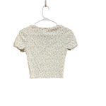 PINK - Victoria's Secret Women's PINK Floral Crop Top White Yellow Size S Photo 2