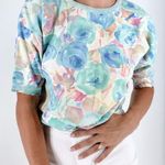 Vintage Averroe Floral Short Sleeve Sweatshirt Size Small Photo 3