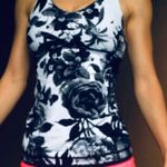 Lululemon black white floral top,size 4 Photo 0