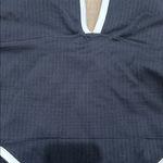 Black and White Halter Swimsuit deep v neck cross Photo 1