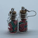 NEW Watermelon slices in mason jar fashion earring Photo 13