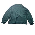 Como Blu Turtleneck Knit top Green black size Large Balloon sleeve mock neck Photo 7