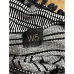 W5  by Anthropologie Top Women’s X-Small Black White Stripe Pom Pom Tassels Tank Photo 4
