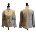 Pendleton Tweed Suit Jacket Blazer Beige Tan Size 8 Wool Silk Workwear Photo 11