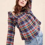 Free People  | Siena Plaid Pullover Top Photo 0
