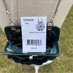 Brighton Roselie shine teal patent leather large crossbody bag purse Photo 7