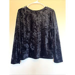 Vintage Paco Calvari Black Velvet Floral Lace Trim Vneck Shirt Blouse Top 44/46 Size undefined Photo 5