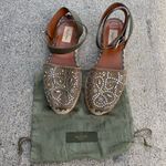 Valentino Garavani Valentino studded green suede and leather ankle-wrap espadrille sandal size 37 Photo 14