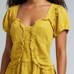 Line and Dot  Crepe Elena Front Ruffle Back Smocked Detail Coquette Top Medium Photo 0