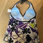Nike Tankini Swimsuit Top Halter Black White Purple Size 8 Bikini Beach Sporty Photo 5