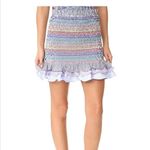 Petersyn Barrett Multicolor Smocked Stretch Minin Skirt Size XS Blue Photo 4