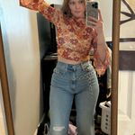 70’s Sheer Top Orange Photo 3