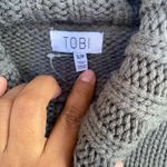 Tobi Charcoal Cowl Neck Cropped Sweater Photo 2