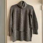 EXPRESS Gray Marled Extreme Hi-lo Hem Turtleneck Sweater Photo 7