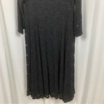 Torrid Black Brushed Lace Fluted Midi Dress Sz.2 Photo 11