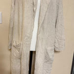 Rachel Pally  Rayon/Linen Long Collared Open Front Sweater Jacket Cardigan Large Photo 0