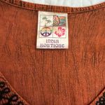 India Boutique rust embroidered embellished blouse Brown Size M Photo 3