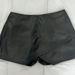 American Threads Black Leather Skort Photo 0