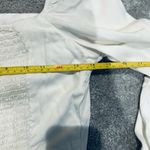 None White Puff Sleeve Peplum Top Blouse Size XS Photo 4