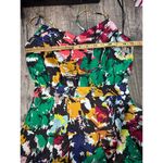 J.Crew  Multicolored Brushstroke Silk Floral Abstract Sleeveless Dress Size 00 Photo 6