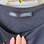 ZARA NWOT black halter racer back ribbed skinny bodysuit snap closure sexy sleek Size is M Photo 4