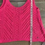 Abercrombie & Fitch  Hot Pink Crochet Knit Tank Top XS Photo 3