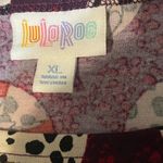 LuLaRoe  Red and Blue Dalmatian Print Short Sleeve Tee Photo 3