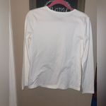 Croft & Barrow White Long Sleeve Tee with Blue Snowflake Photo 1