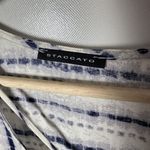 Staccato Boho Long Sleeve Wrap V neck Blue Shirt Top Blouse Tie Dye Size Medium Photo 2