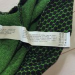 ZARA  Green and Black Geometric Knit Mini Skirt Medium Large Stretch Polka Dot Photo 6