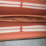 Coach  Coral Leather Accordion Zip Around Wallet Photo 2