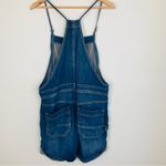 Anthropologie Pilcro denim button front short overalls. Size 29 Blue Photo 4